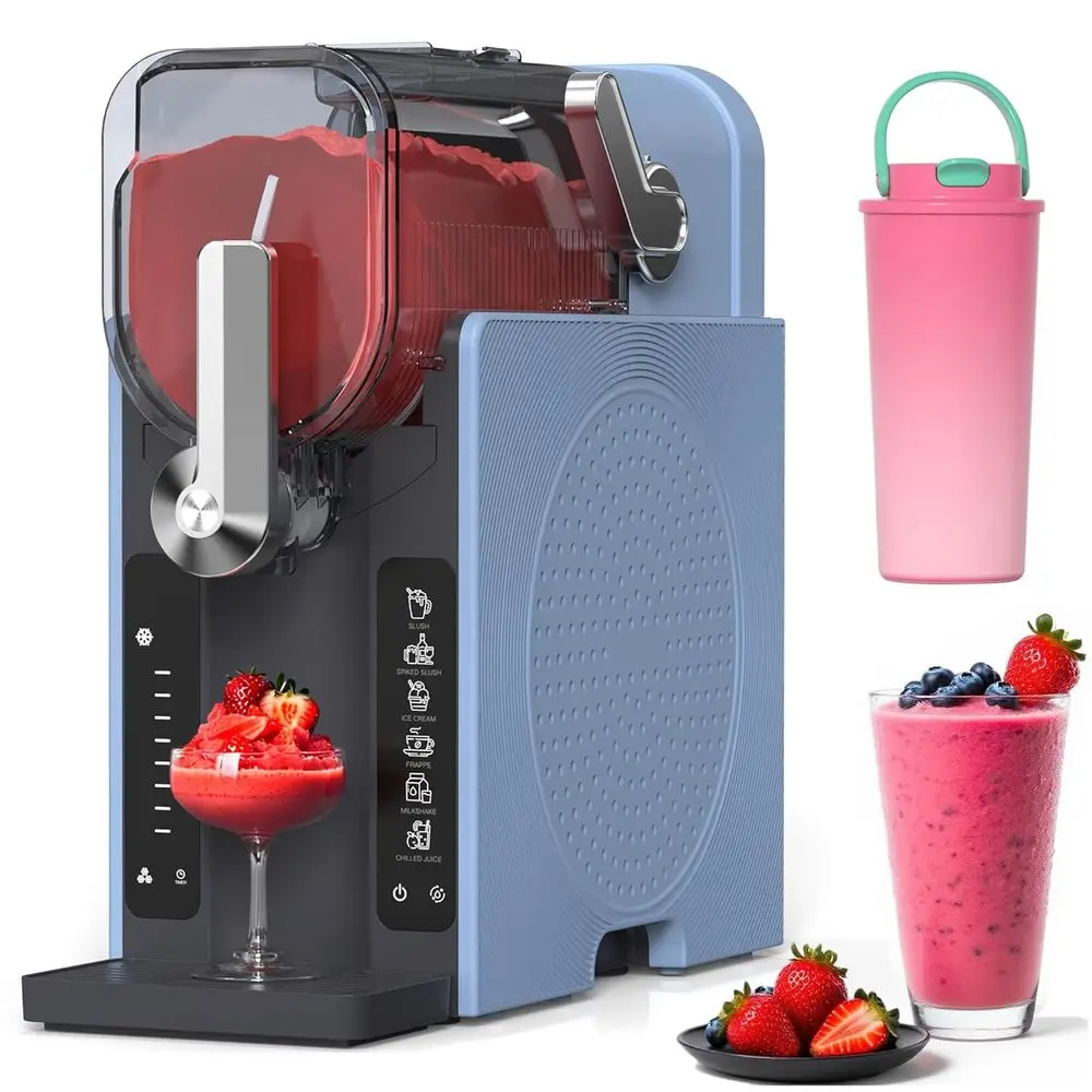 Máquina para Granizados WIZAURA, para Granizados o Helados Caseros sin Necesidad de Hielo, Máquina para Helados Suaves y Margaritas, Autolimpieza, 6 Ajustes Preestablecidos o para Batidos
