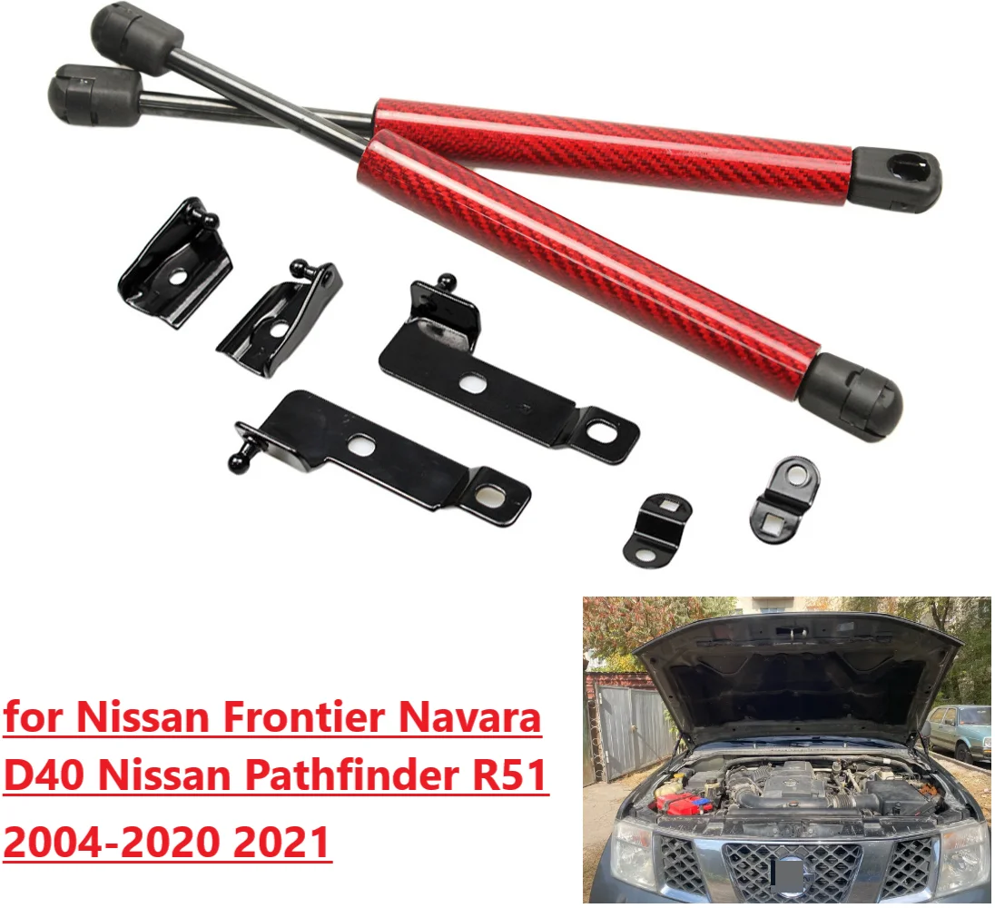 2xDamper for Nissan Frontier Navara D40 Pathfinder R51 2004-2021 Front Hood Bonnet Gas Struts Lift Support Shock Absorber Piston
