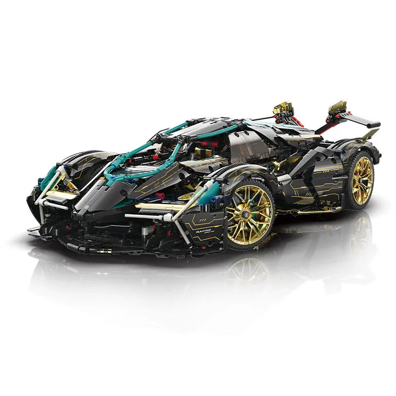 

V12 Samurai Black Concept Supercar MOC 88001C Chivalry Blocks High Tech Fast Vehicle Model Building Bricks Furious Gift Toy Set