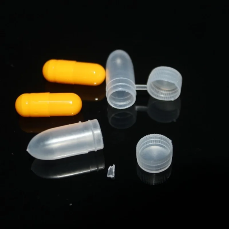 10 Pcs Portable Flip Lid Transparent Capsule Storage Containers Pill Box Empty Capsules Case Suit for Home or Travel Contain