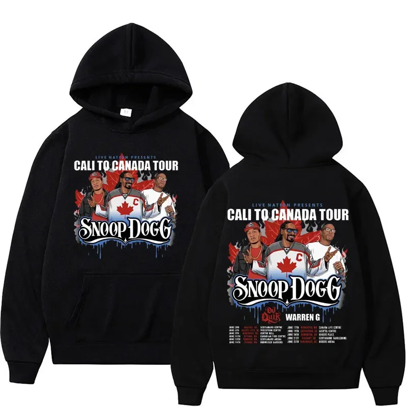 

Rapper Snoop Dogg - Cali To Canada Tour 2024 T Hoodies Men 90s Vintage Hip Hop Punk Style Sweatshirt Male Harajuku Street Hoodie