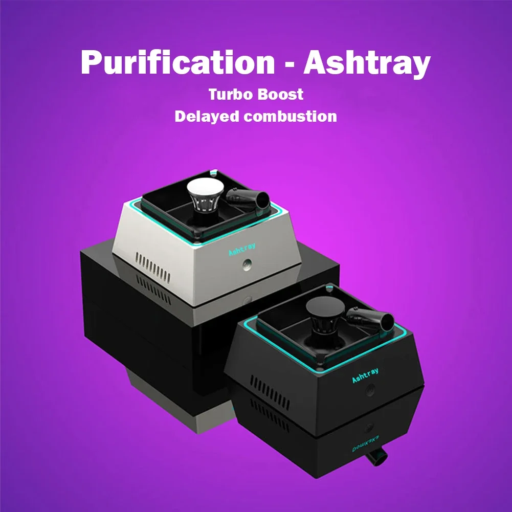 1200mAh Ashtray Air Purifier for Filtering Ash Tray Second-Hand Smoke From Cigarettes Remove Odor with Light Smoking Accessories