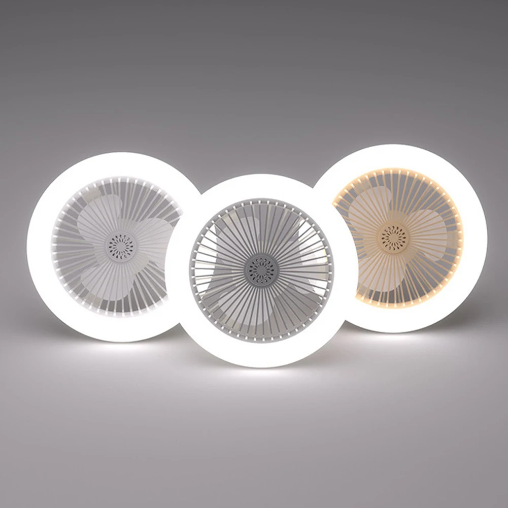 LED Socket Fan Light com Remote Aroma Difusor, Silent Ventilador de teto, Lâmpada para quarto e sala de estar, E27