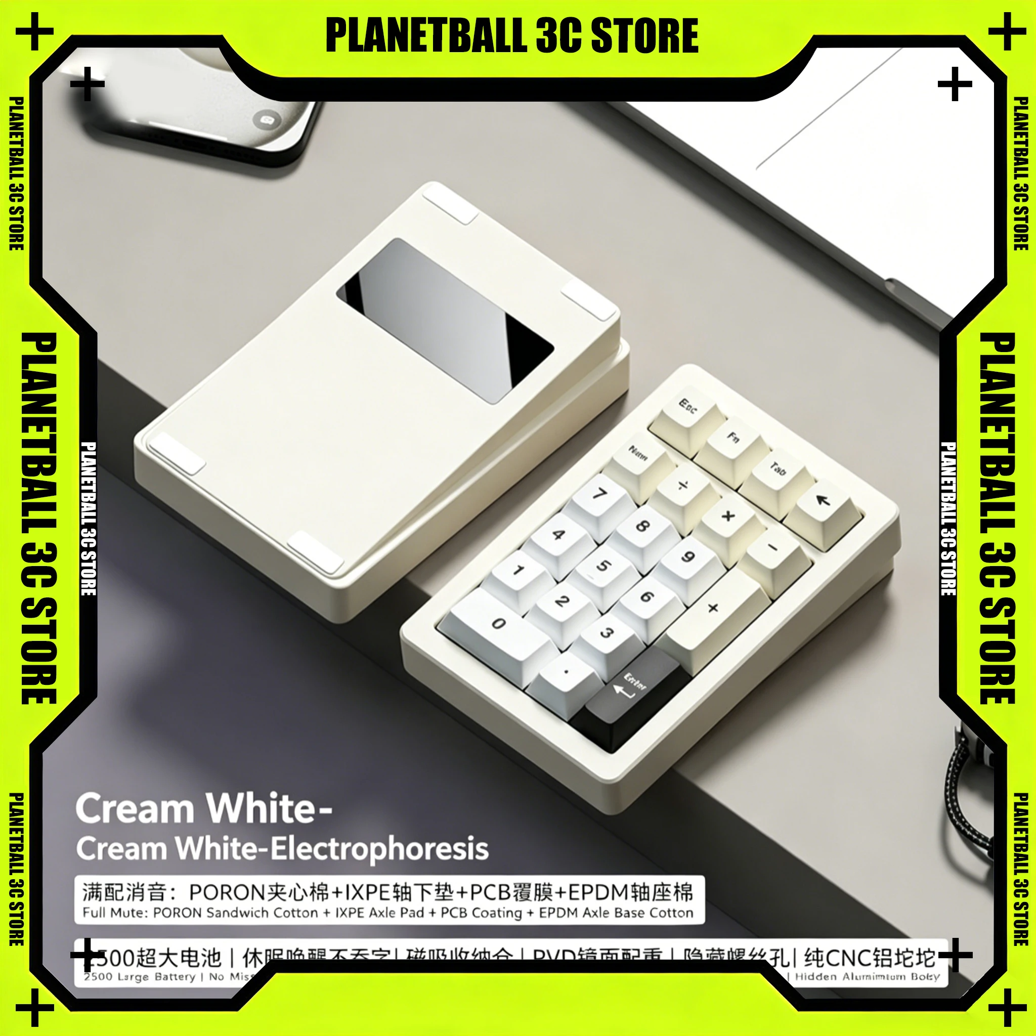 MR Panda20 V2 Mini Number Keyboard Aluminum Num Keypad Hot Swap Customized DIY Switch RGB QMK VIA Support Bluetooth 2.4G Wired