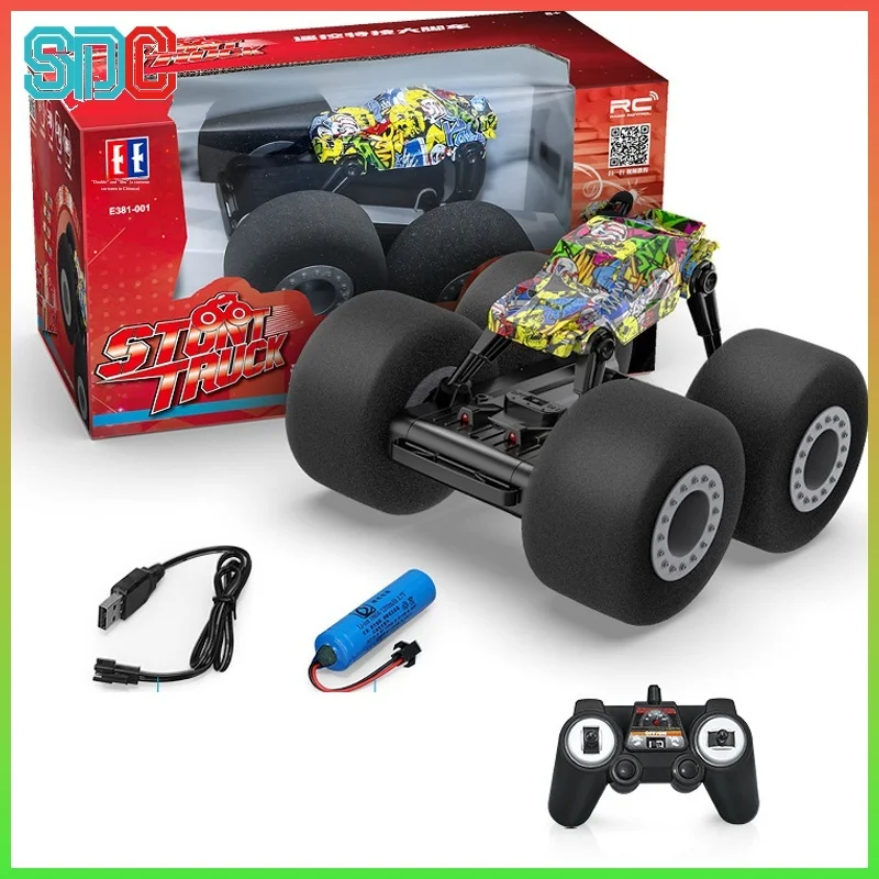 

Double Eagle E381-001 Remote Control Stunt Truck Off-Road Car Model Boys Toy Gift with Sponge Wheels Climbing Capability