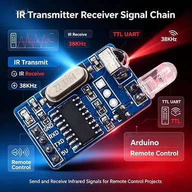 5V IR Transceiver Module Infrared Remote Control Decoder, 38KHz Wireless Transmitter Receiver for Arduino