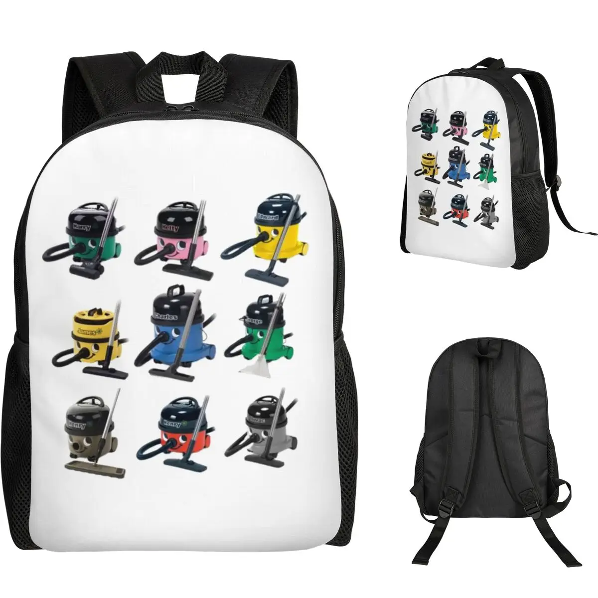 Henry Hoover And Friends Student Backpack School Bag Hiking Travel Daypack for Men Women Fashion Bookbag Shoulder Bags