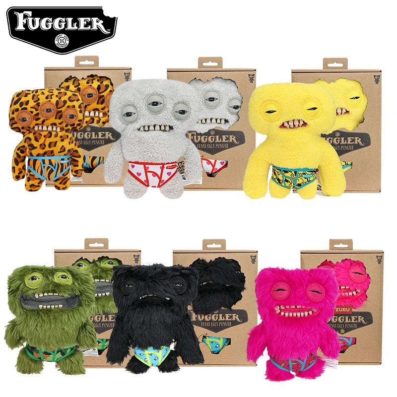 Peluches Kawaii Fuggler Ugly Monster, jouets en peluche à grands yeux, série de poupées Fuggs Teeths, animaux en peluche amusants, série Sous-vêtements, 23CM