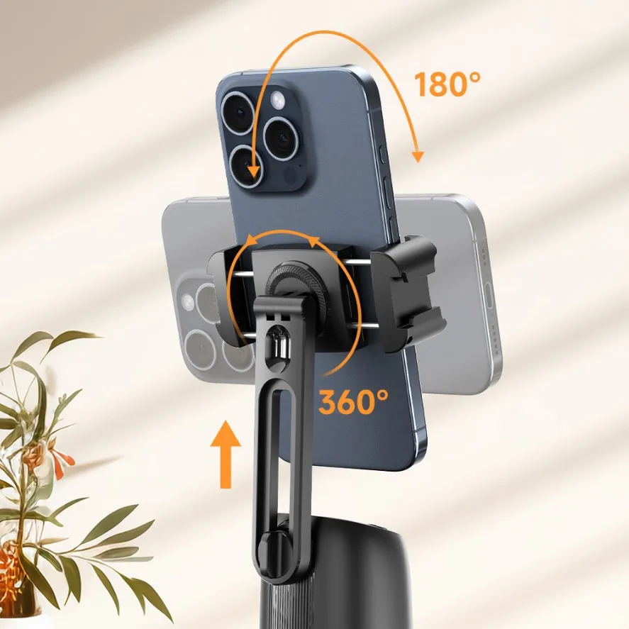 Telecamera panoramica inclinabile di follow-up del telefono P05 desktop 360 °   rotazione anti-vibrazione live streaming stand viso tracking selfie stick