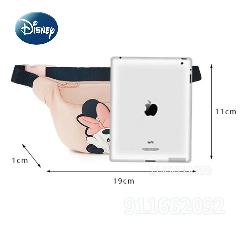 Disney Minnie\'s New Mini Girl Waist Bag Luxury Brand Original Girl Chest Bag High Quality Cartoon Fashion Casual Crossbody Bag