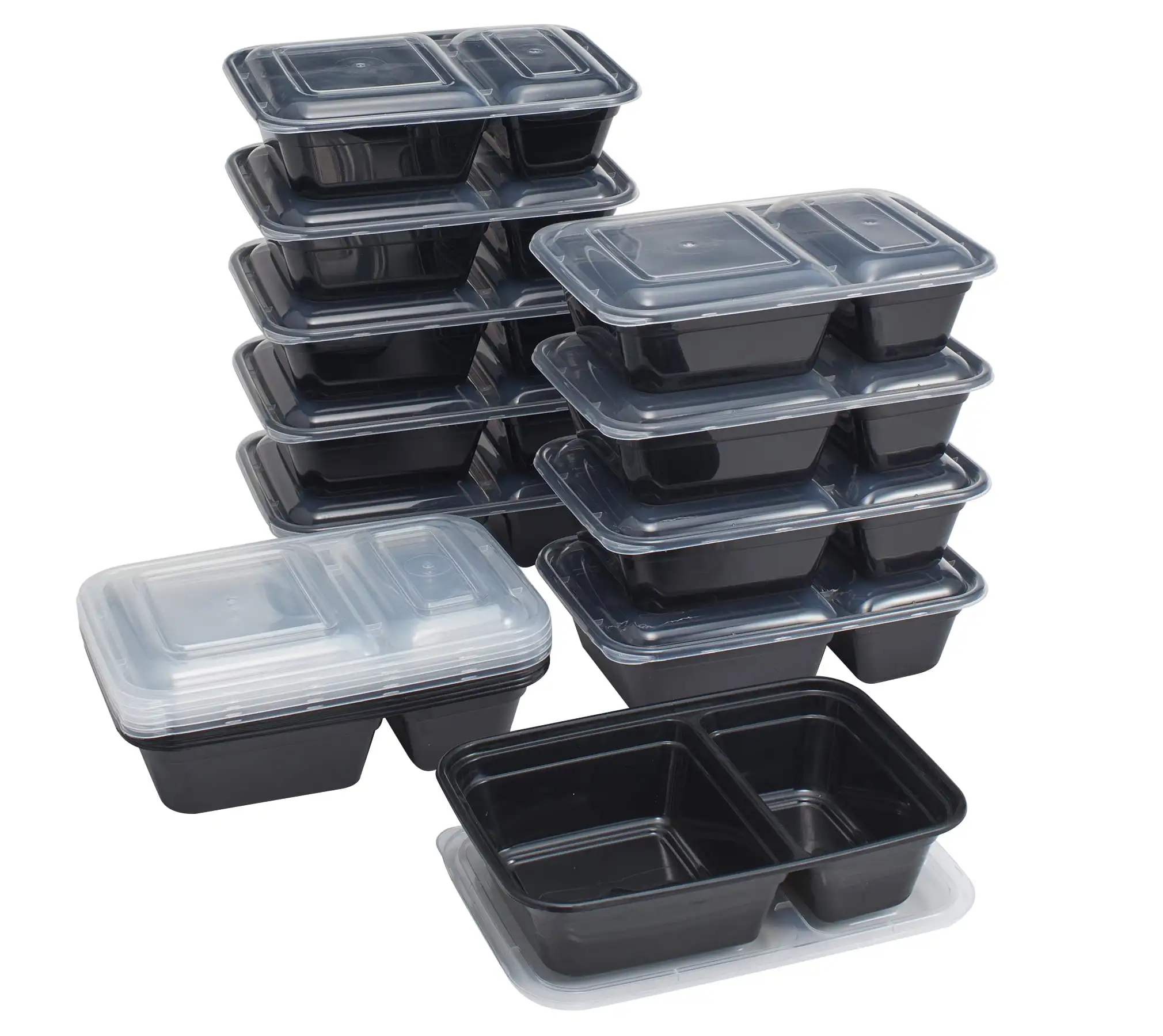 

15 Pack 2 Compartment Meal Prep Food Storage Containers