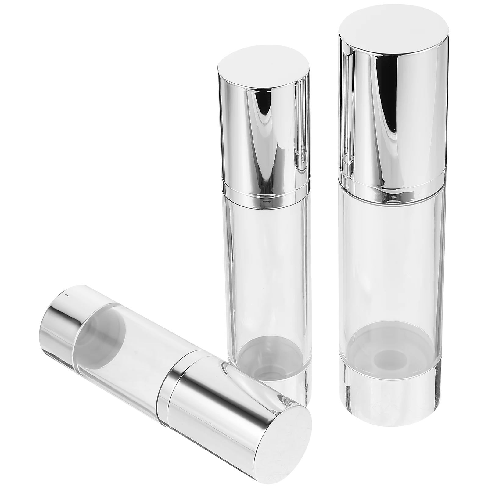 

3pcs Airless Bottles 30ml 50ml 80ml Travel Toiletry Containers Reusable Jars Containers With Lids for Skincare
