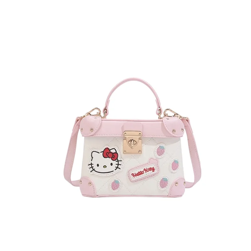 

Hello Kitty Luxury Shoulder Bag Kawaii Cartoon Handbag Purse for Women Fashion Sweet Versatile Crossbody Bag for Girl Student