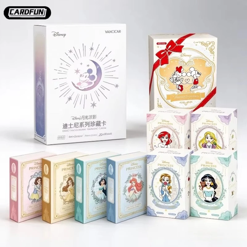 Card.Fun Disney Princess Collectible Trading Cards Genuine Disney Series Booster Box Cartoon Character Hobby Cards Birthday Gift