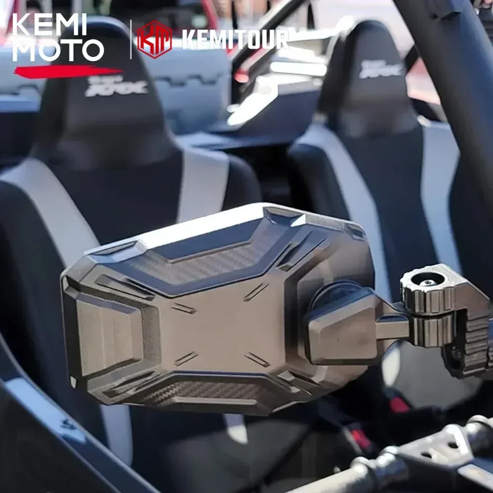 KEMIMOTO UTV 1.65 " - 2" Universal ด้านข้างกระจกใช้งานร่วมกับ Polaris RZR XP/XP 4 1000 Turbo RZR PRO XP สําหรับ Can-am สําหรับ CF Moto