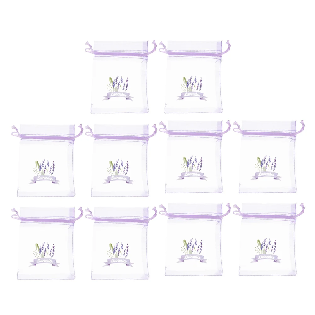 

10 PCS Empty Sachet Bag Lavender Sachets Bags Light Purple Organza Sack for Gauze Small