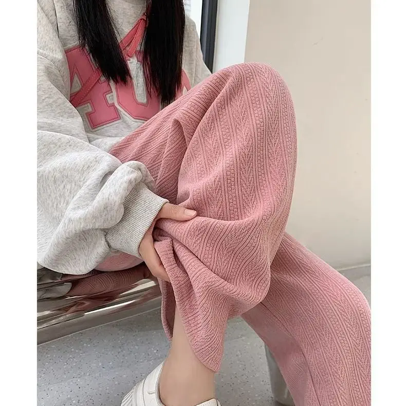 Pantaloni da donna giapponese primavera ciniglia urbana abbottonata a pois bella maglia drappeggiata Ulzzang minimalismo Kawaii patta Amekaji Tuck casual
