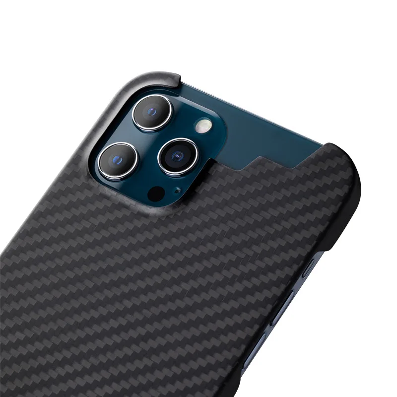 True carbon fiber phone case suitable for iPhone 13pro Max Apple 14 12 11 ultra-thin anti falling tide brand business protective