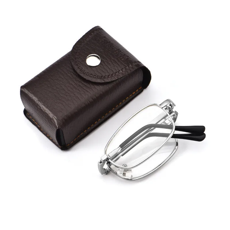 

Fashionable Portable Foldable Reading Glasses with High-definition Blue-light-blocking Lenses Metal Frame +100 To +400 Degrees