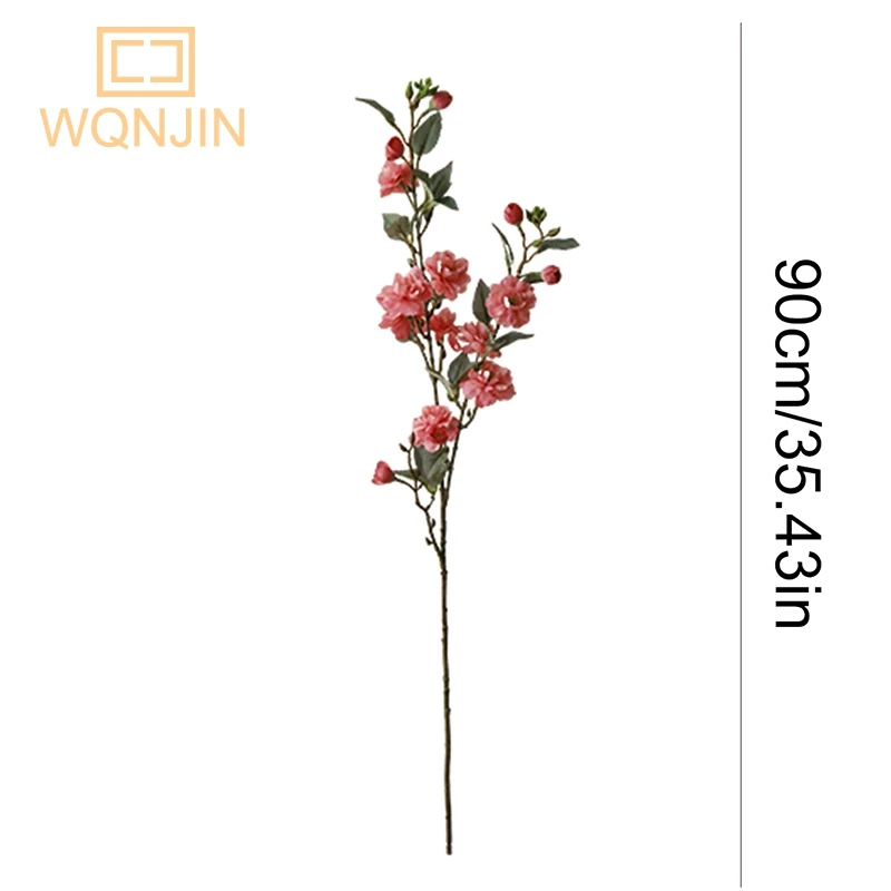 1PC,Artificial Camellia Silk Flowers Fake Camellia Artificial Flowers Branch for Wedding Party Backdrop Home Table Garden Decor