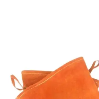 Cowhide Heat Resistant Gloves for Grilling BBQ For Camping Cooking Welding with Hanging Loop for Easy Storage Portability