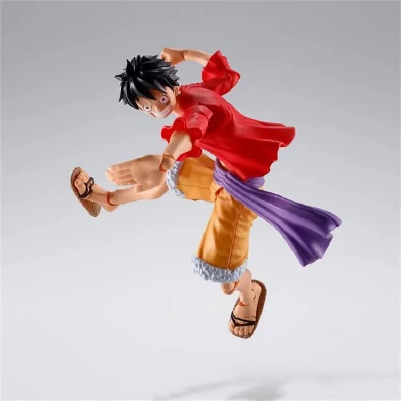 SHF One Piece Monkey D. Luffy Animation Action Figure Articulated Joints Moveable Vinyl Figurine Doll Toys Collection Model