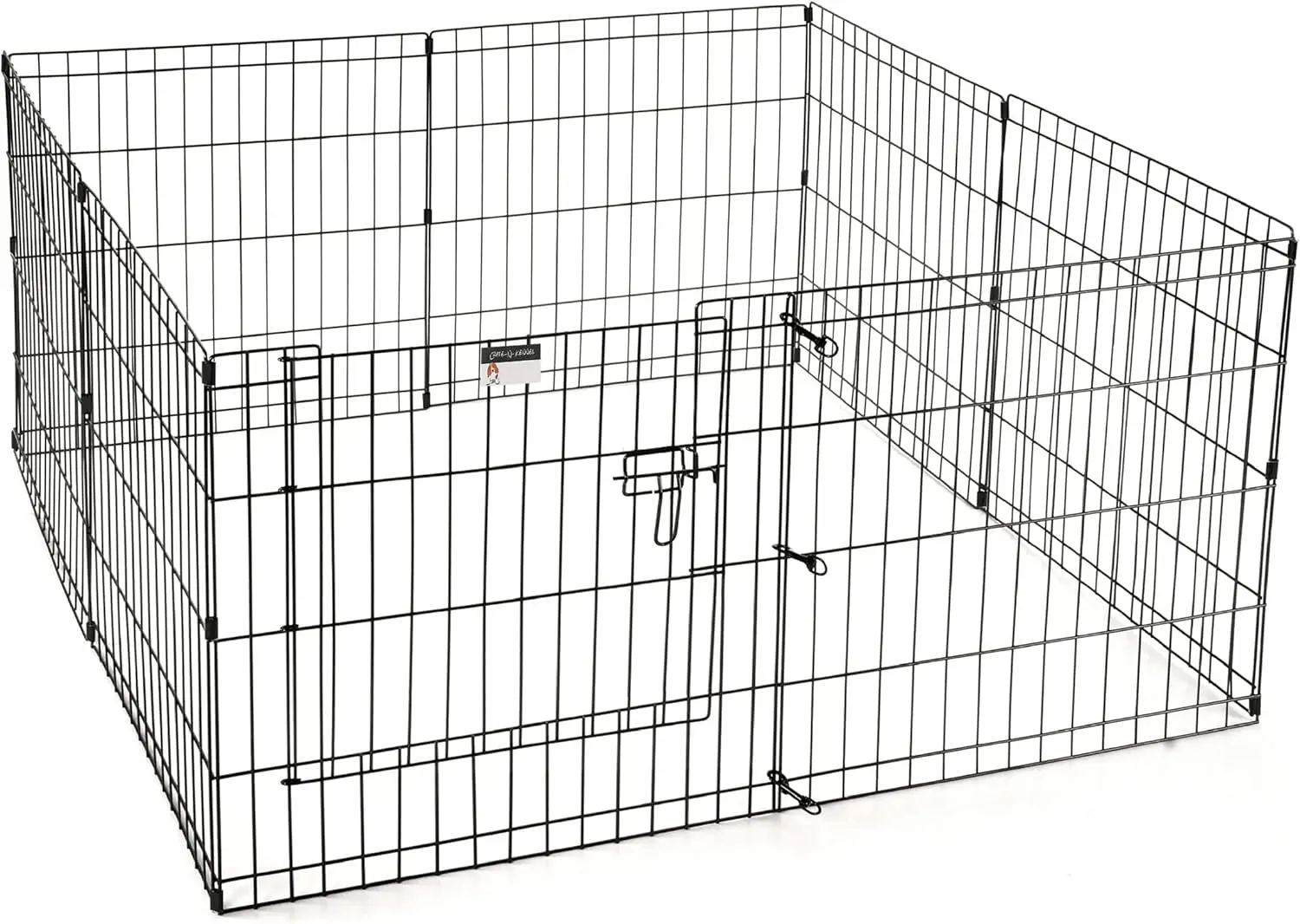 Foldable Metal Pet Playpen - 8 Panels Indoor/Outdoor Exercise Enclosure for Dogs Cats Small Animals