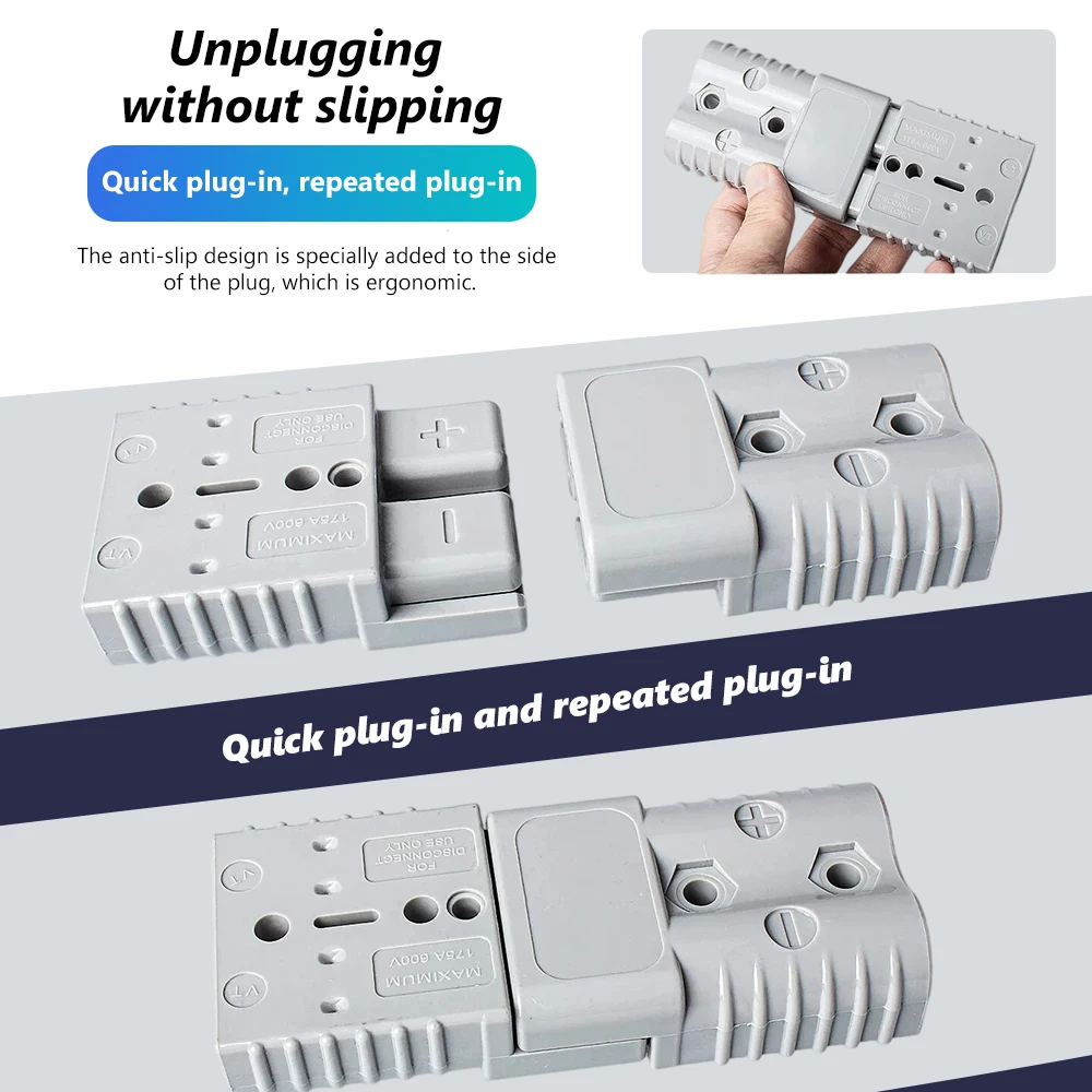 SB50 SB120 SB175 SB350 Battery Plug | 600V DC 50A 120A 175A 350A High Current Power Connector | Charging Cable Socket