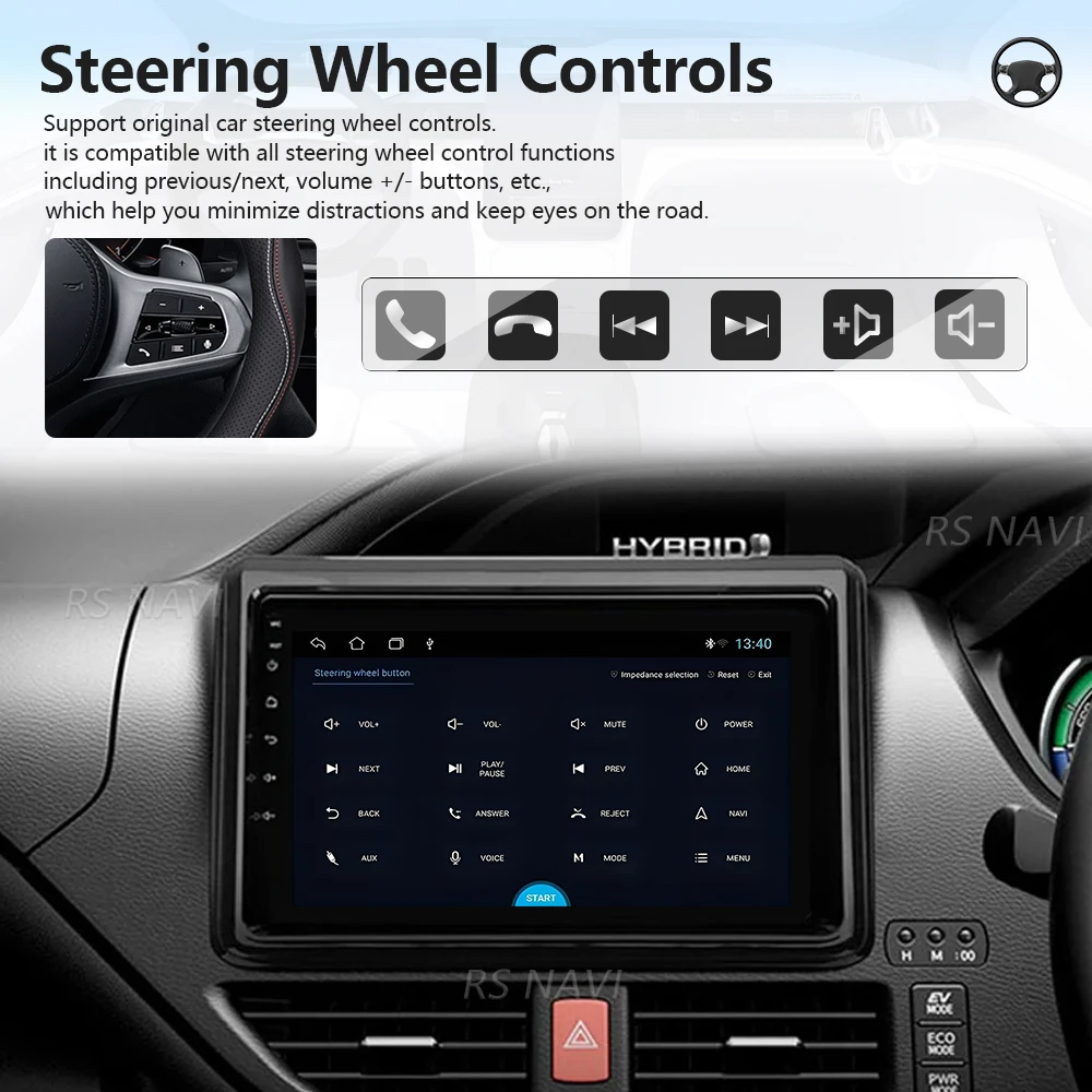 Android 16 Carplay Auto Qualcomm Screen Car Radio Player For Toyota Noah Voxy R80 2014 2015 - 2021 DSP Stereo BT Snapdragon