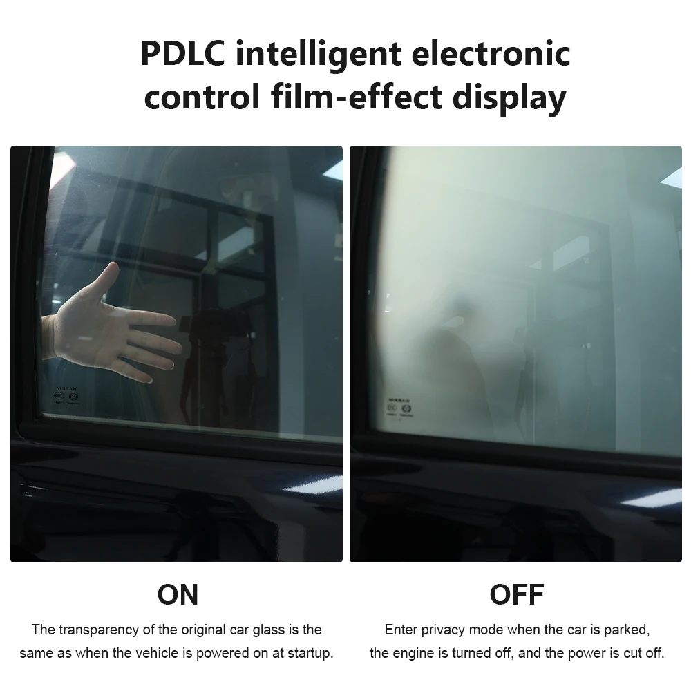 Custom Car Windows PDLC Electric Smart Tint Film 0.45mm UV Proof Infrared Proof Adjustable Clarity PDLC Film Smart Glass Film