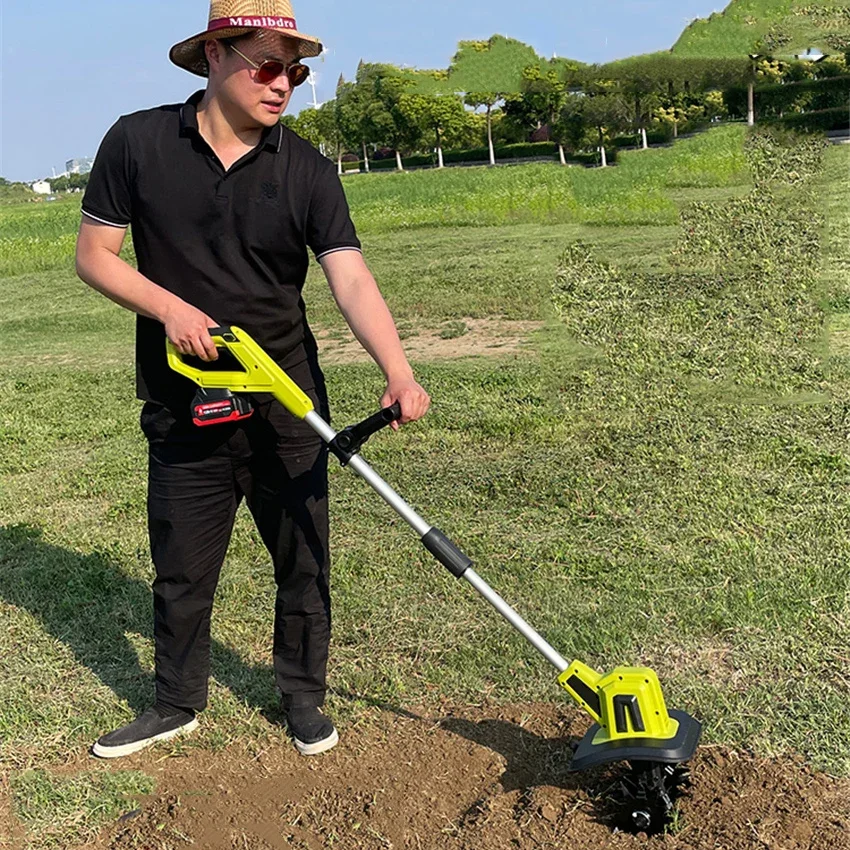 

Electric Micro Tiller Orchard Digging Machine Grass Trimmer Weeding &Plowing Machine Electric Soil Loosening Machine Lithium