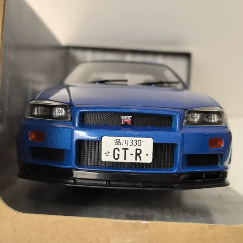 Solido 1/18 مقياس SKYLINE GT-R R34 سبيكة سيارة نموذج مجموعة ثابتة زينت هدايا العيد اللعب هدية تذكارية #4