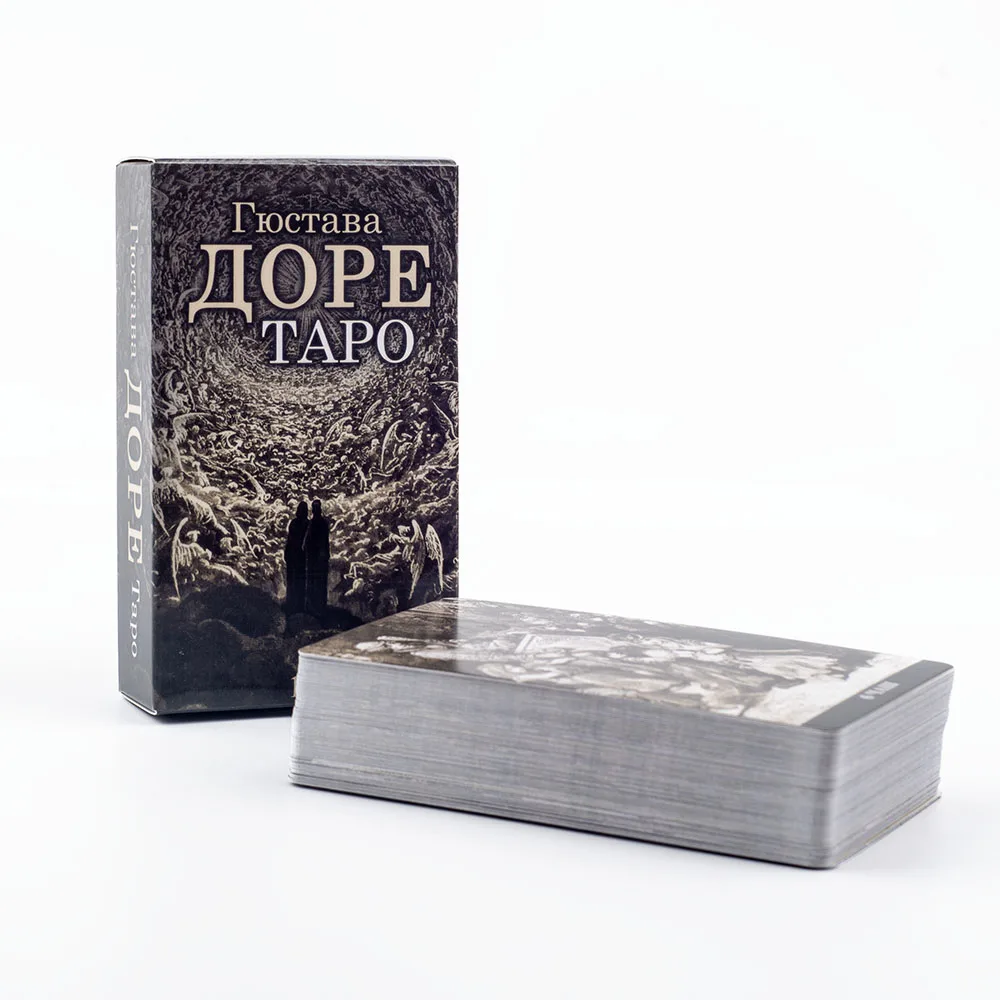 Gustave Dore Tarocchi carta 78 Pz Versione Russa Festa di Famiglia Intrattenimento Strega Divinazione Gioco Oracle Mazzi Giochi da Tavolo 10.3X6 CM