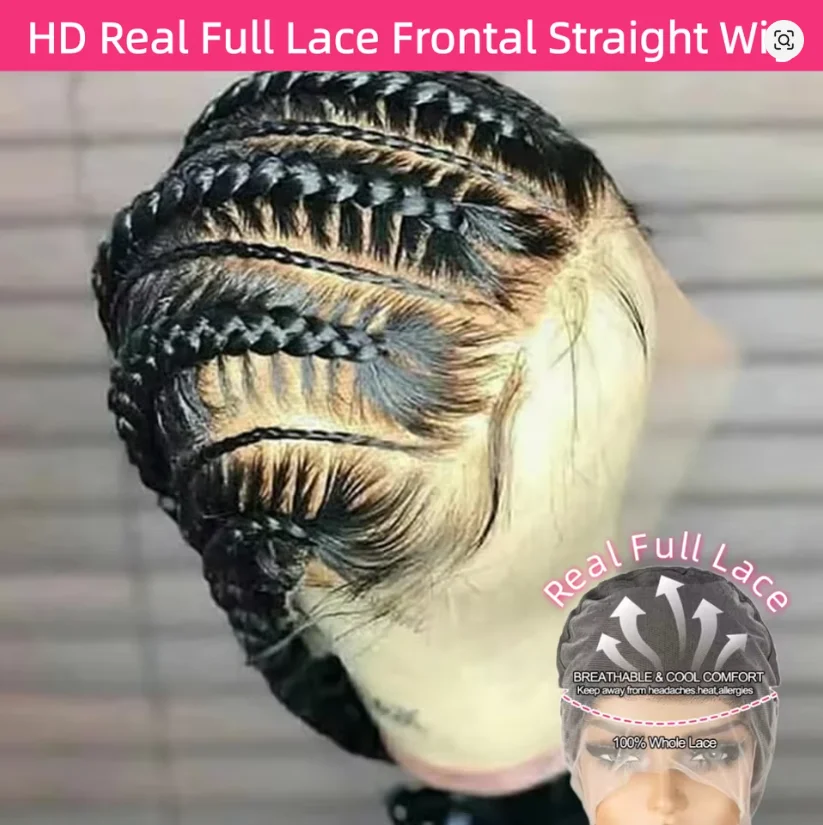 

Полный парик шнурка 100% человеческий предварительно выщипанный парик фронта шнурка Hd Прямой парик фронта шнурка Настоящий бесклеевой парик Парик из человеческих волос для женщины