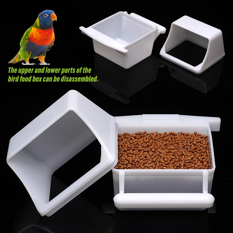 Bird Cage Cup Bird Parrot Feeder Bowl Quail Water Bowls For Cockatiel Food Dish For Bird Cage Pet Supplies For Birds 1Pcs