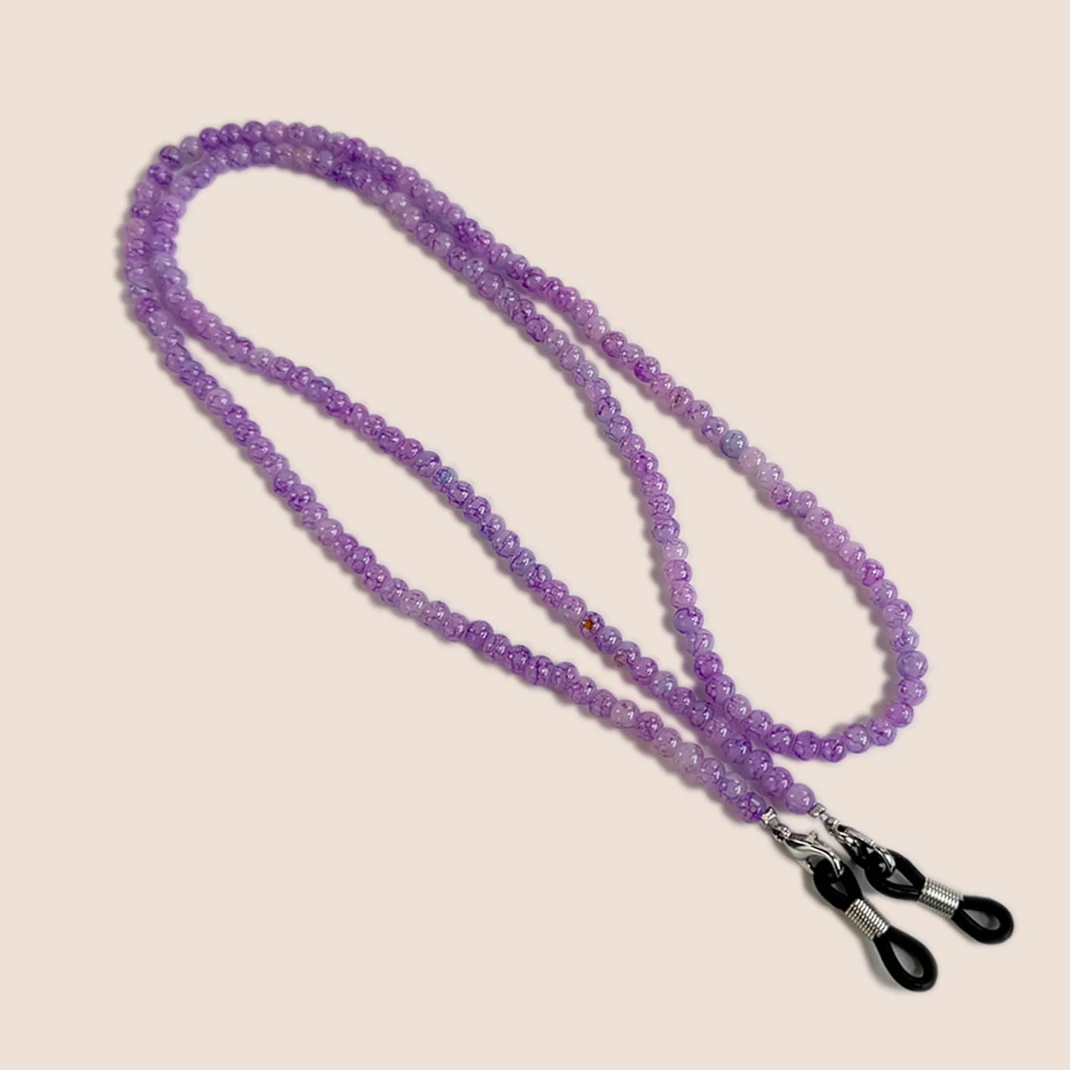 Handgefertigte Brillenkette aus farbigem Vintage-Glas, Unisex-Halskette, Anti-Verlust- und Anti-Rutsch-Brillenband – Detail 7