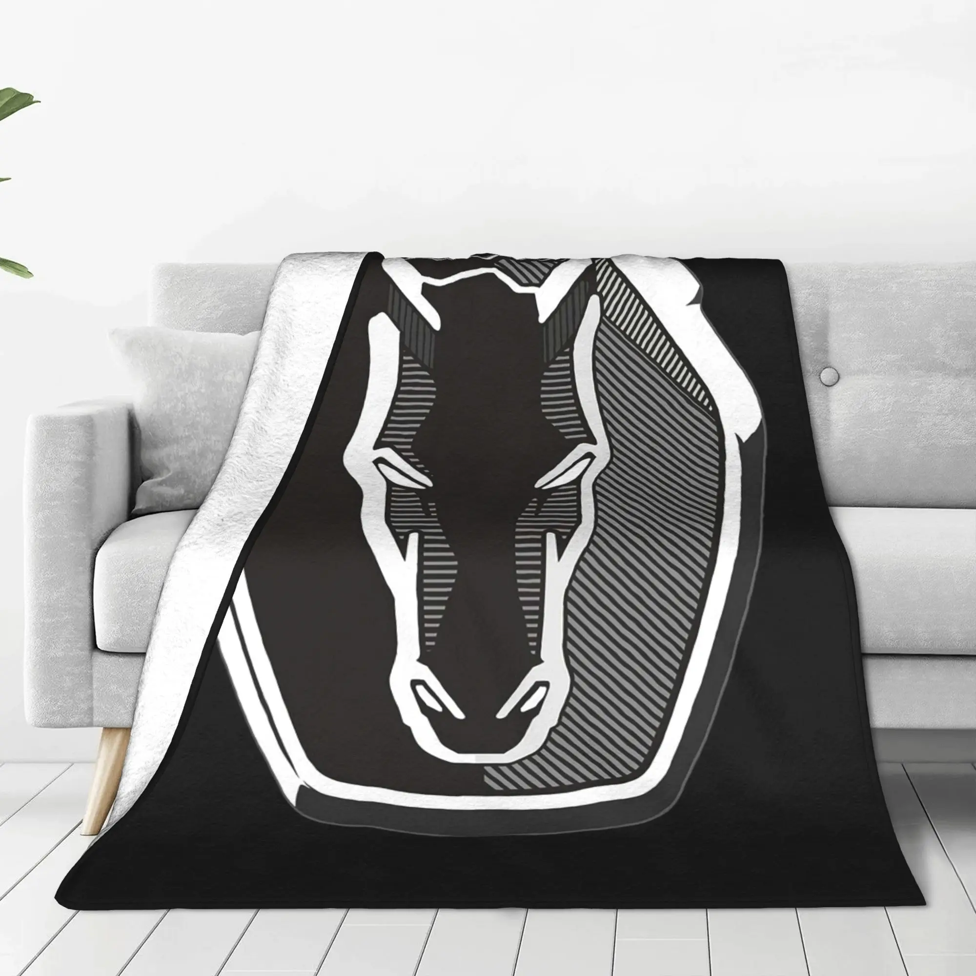 

Dark Horse Mustang Badge 2024 Blanket Super Soft Fleece Sofa Throw Blanket for Home Bedroom Office Throws Bedspread Quilt