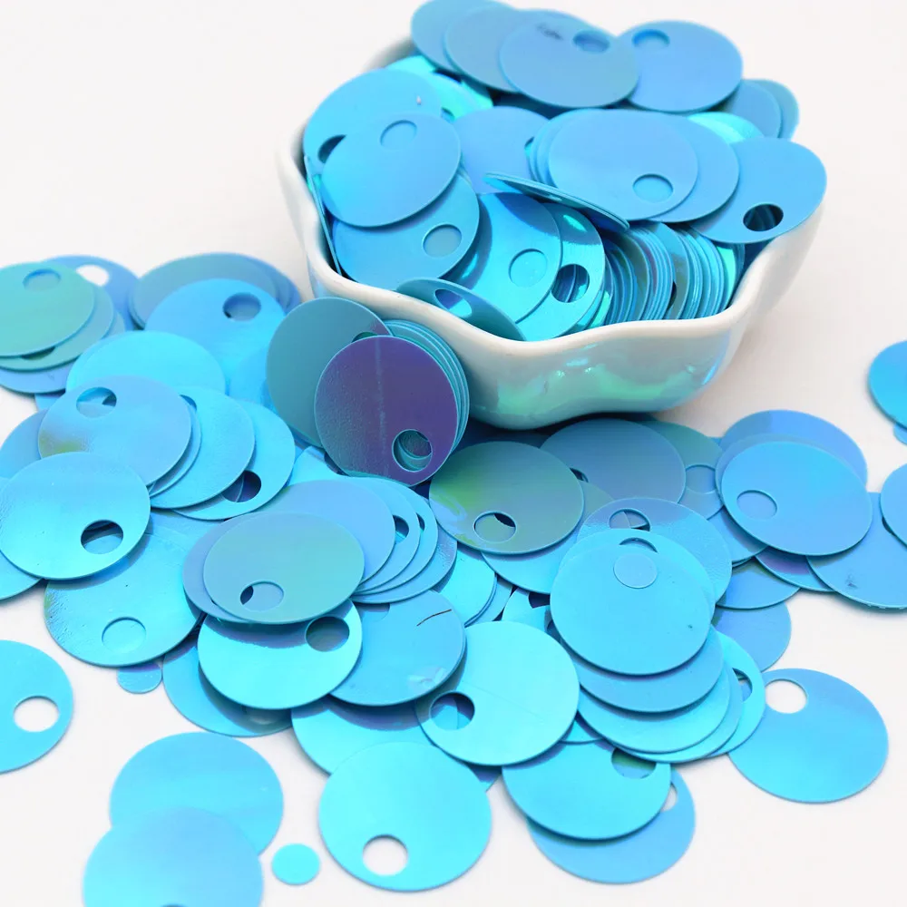 20g 20mm Flache Runde Pailletten mit Großem Loch Lose Pailletten für Basteln Kunst Schmuckherstellung Nähen Stickerei Partydekoration – Detail 14