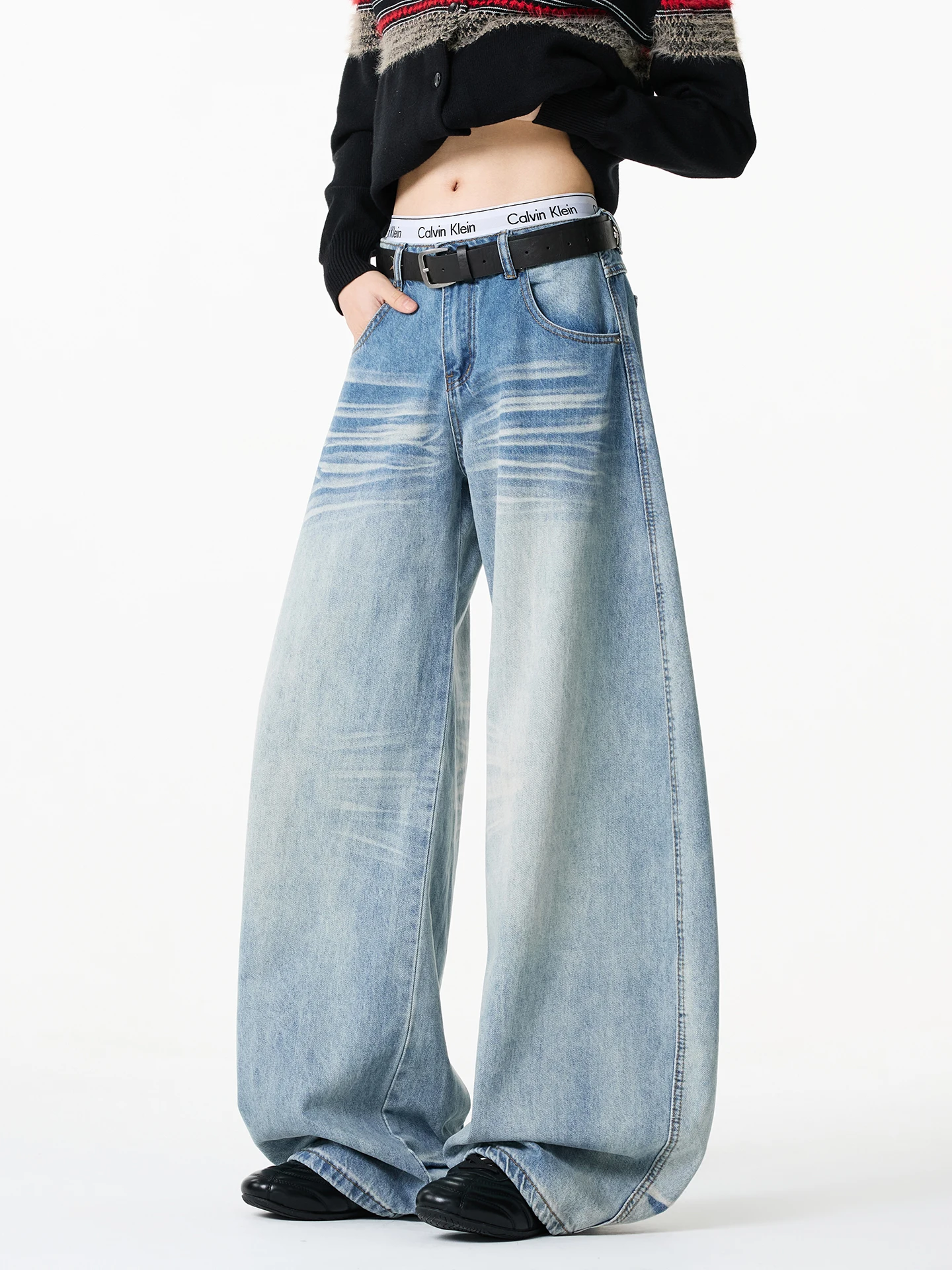 

Мужские джинсы Cleanfit American High Street, новые весенние модные джинсы Haome с широкими штанинами и прямым кроем, повседневная одежда