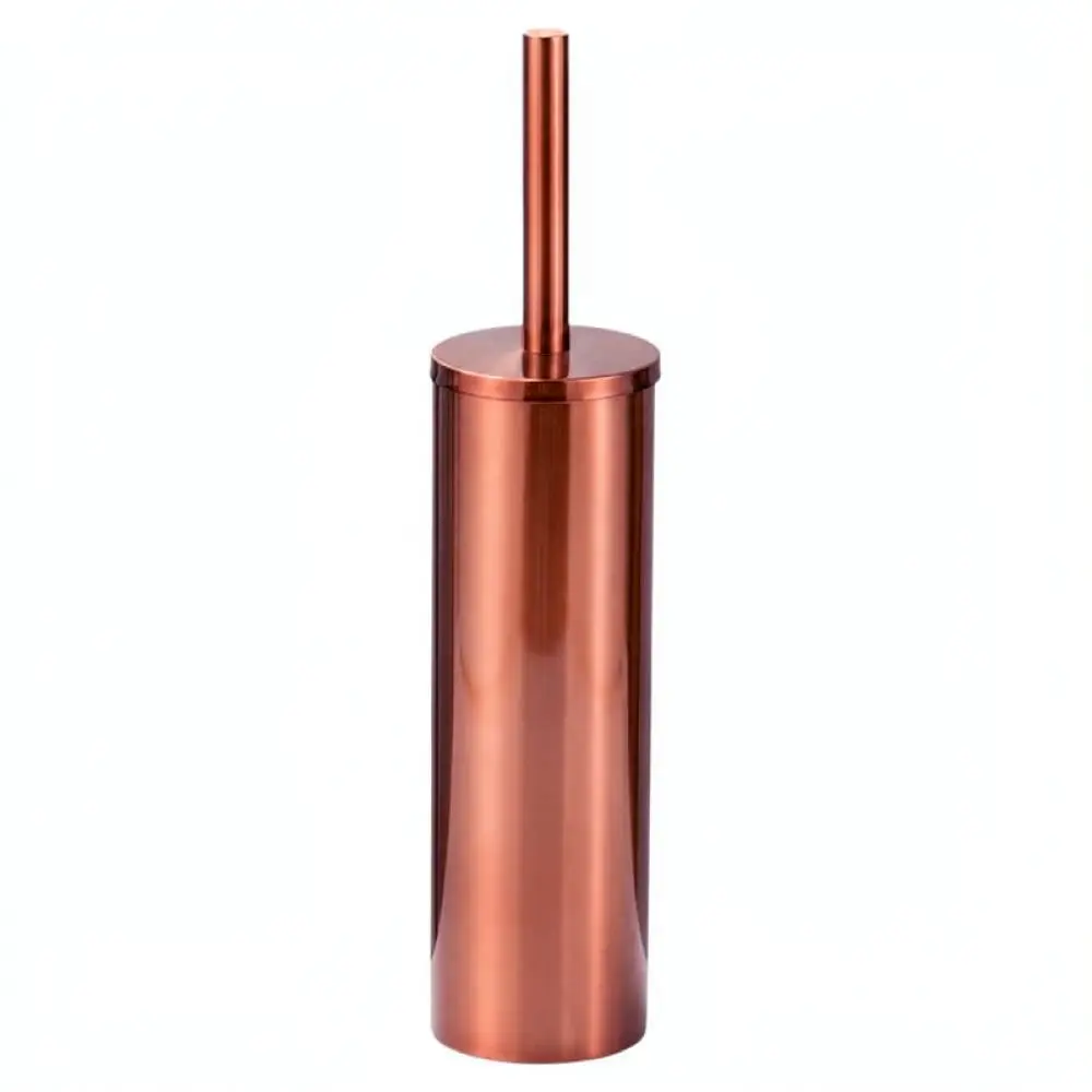 Bronze Finish Toilet Brush Set Stainless Steel Bathroom Cleaner Long Reach Scrubber Efficient Restroom Maintenance Tool