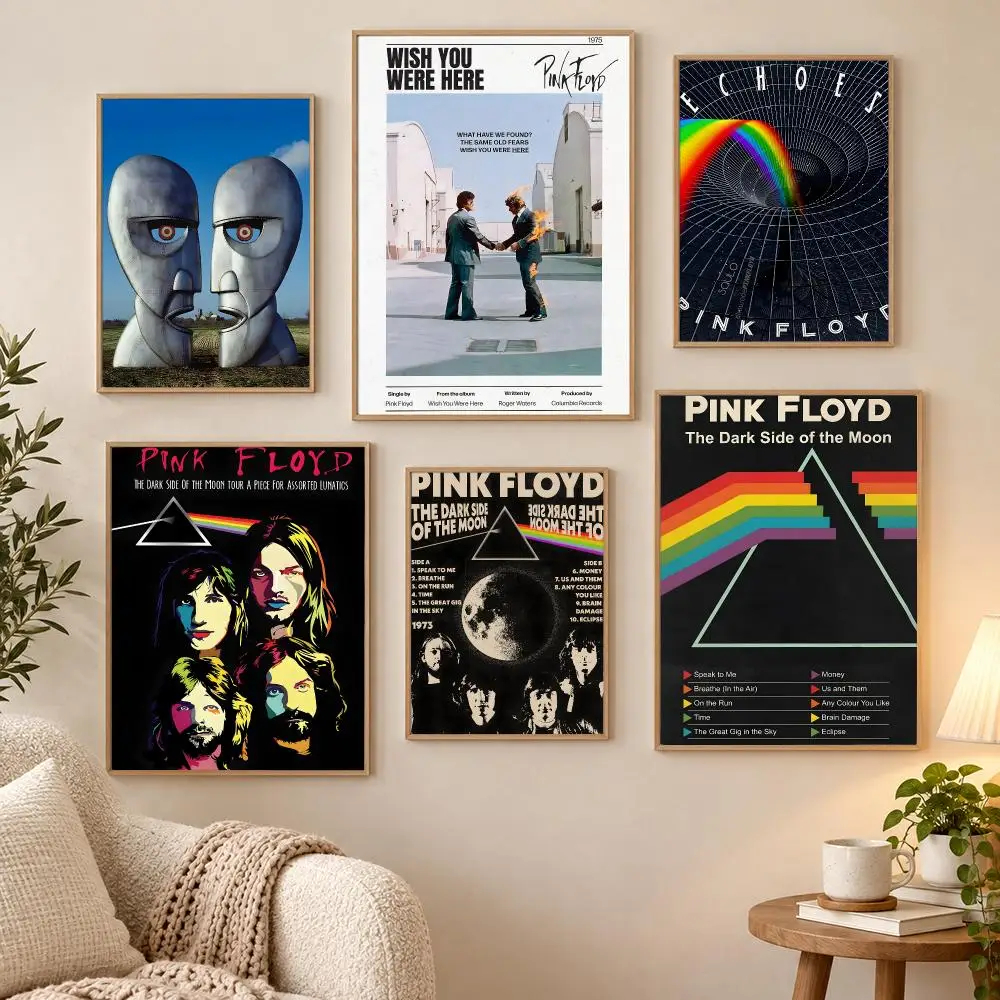 Pop Band P_Pink F_Floyd Classic Album Poster Waterproof HD Modern Peel And Stick Wall Decor Living Room Dorm Garage