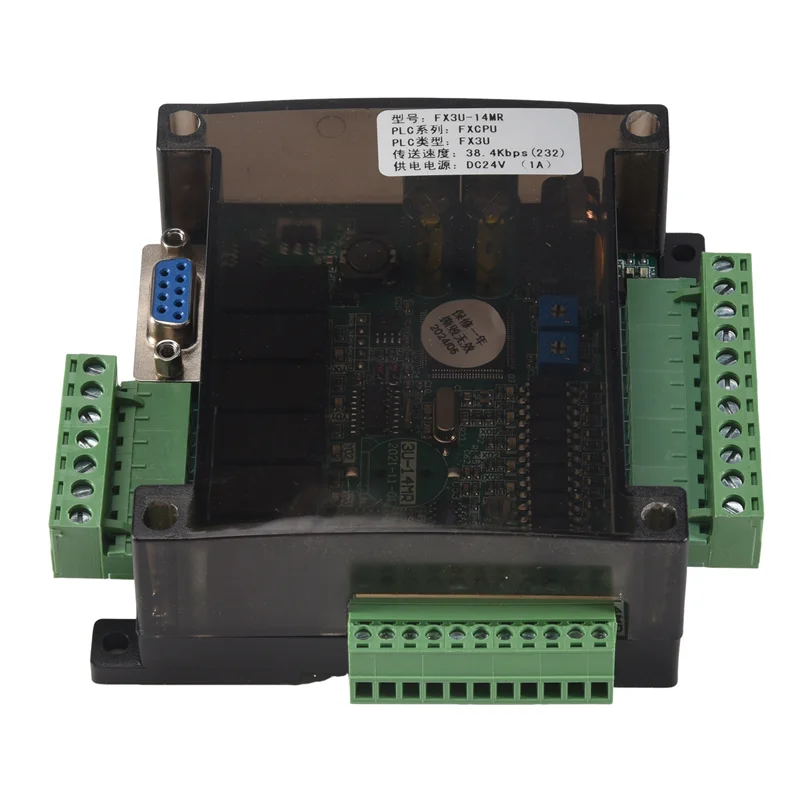 【تخفيضات سريعة】FX3U-14MR PLC لوحة تحكم صناعية 8 مدخلات 6 مخرج تحكم قابل للبرمجة مخرج مرحل، تحكم PLC 24 فولت