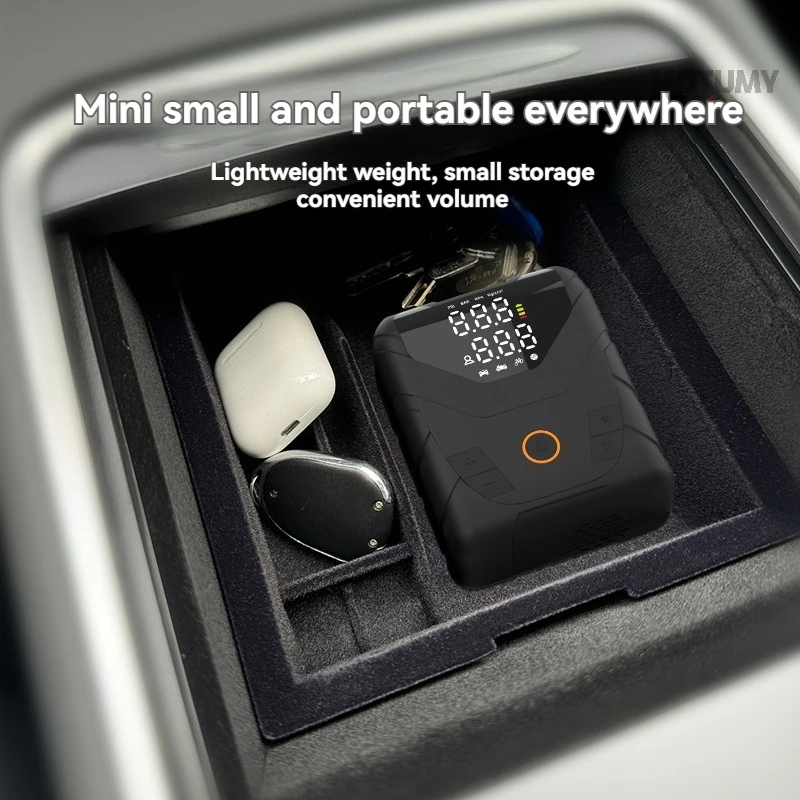 

Multifunctional Wireless Vehicle Jump Starter, Portable Tire Inflator for Road Rescue