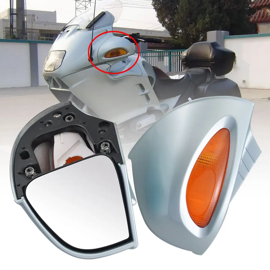 

1Pair Motorcycle Rear View Mirrors Turn Signals Lights Cover Indicator Lamp For BMW R1100RT R1150RT R850RT R1100 RT R1150 RT