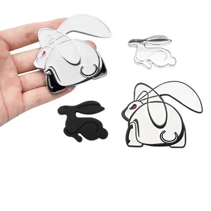 3D Metal Running Rabbit Emblem Car Sticker Rear Trunk Badge for Volkswagen VW Jetta Polo Golf 4 7 GTI Universal Car Accessories