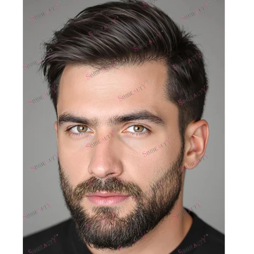 Imagen 2 del producto Prótesis Capilares para Hombre de Poliuretano Indetectable de 0.1mm, Base de PU, 100% Cabello Humano, Negro, Gris, Marrón