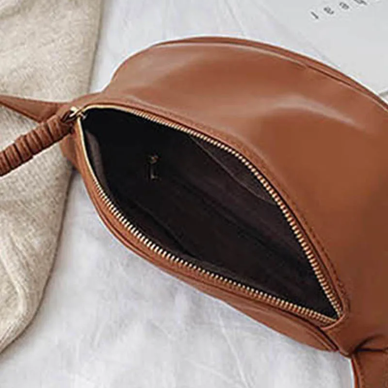 أزياء بسيطة الصدر حزمة لينة جلدية فاني حقيبة مصمم المرأة الخصر حقيبة الشارع الاتجاه الإناث الكتف حقيبة كروسبودي محفظة الهاتف #6