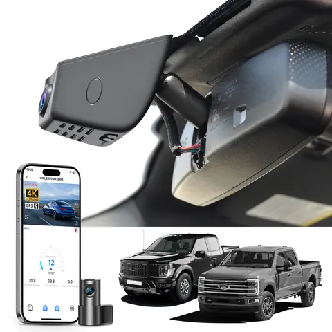 Mangoal GPS WiFi & APP Dash Cam 4K For Ford F150 F250 F350 F450 Super Duty Dash Car Camera 2013-2026 Plug and Play