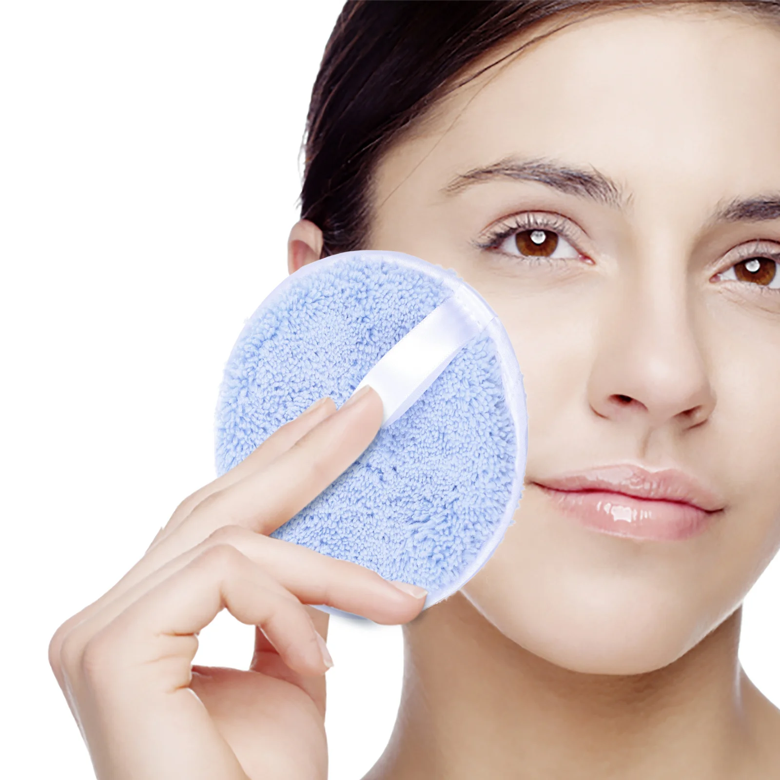 พัฟแต่งหน้าแบบกลม 3 ชิ้น นุ่มสบาย สำหรับทำความสะอาดผิวหน้า พัฟสำหรับผิวแพ้ง่าย อุปกรณ์แต่งหน้าสำหรับผู้หญิง