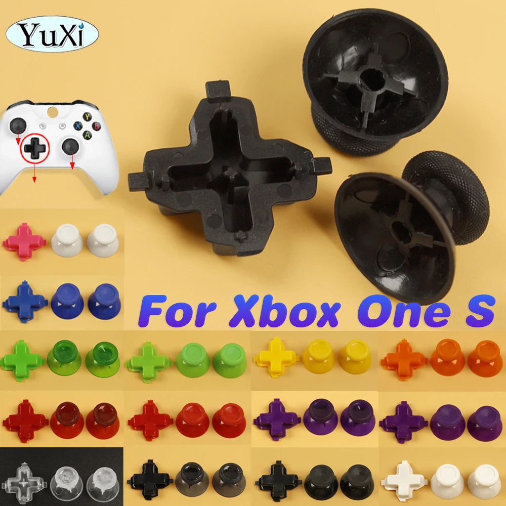 

1Pc Thumbstick Grip Cap D-Pad Button For Xbox One S Direction Key Cross Analog Joystick Button For Xbox One Slim Gamepad Part